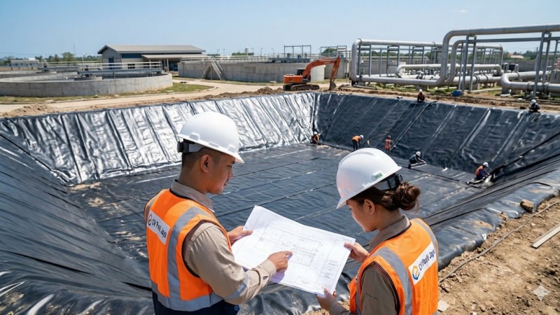 Langkah awal dan cara memilih geomembrane HDPE yang tepat untuk proyek penampungan limbah pabrik.